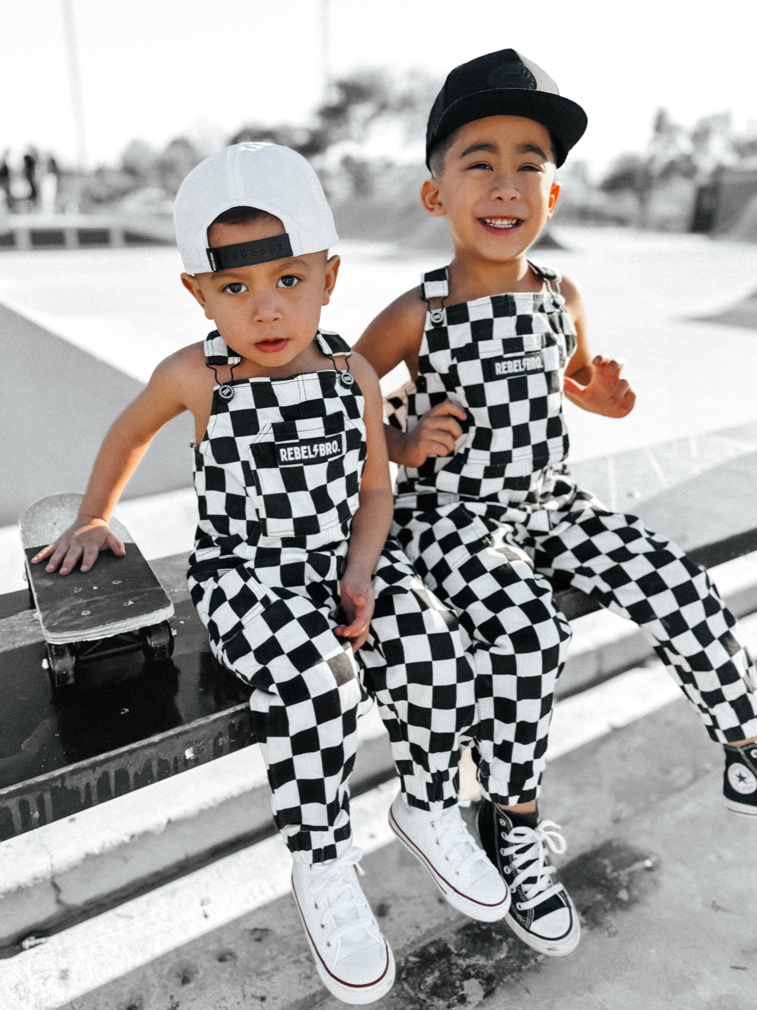 The Live Fast Checkered Overall in Venice