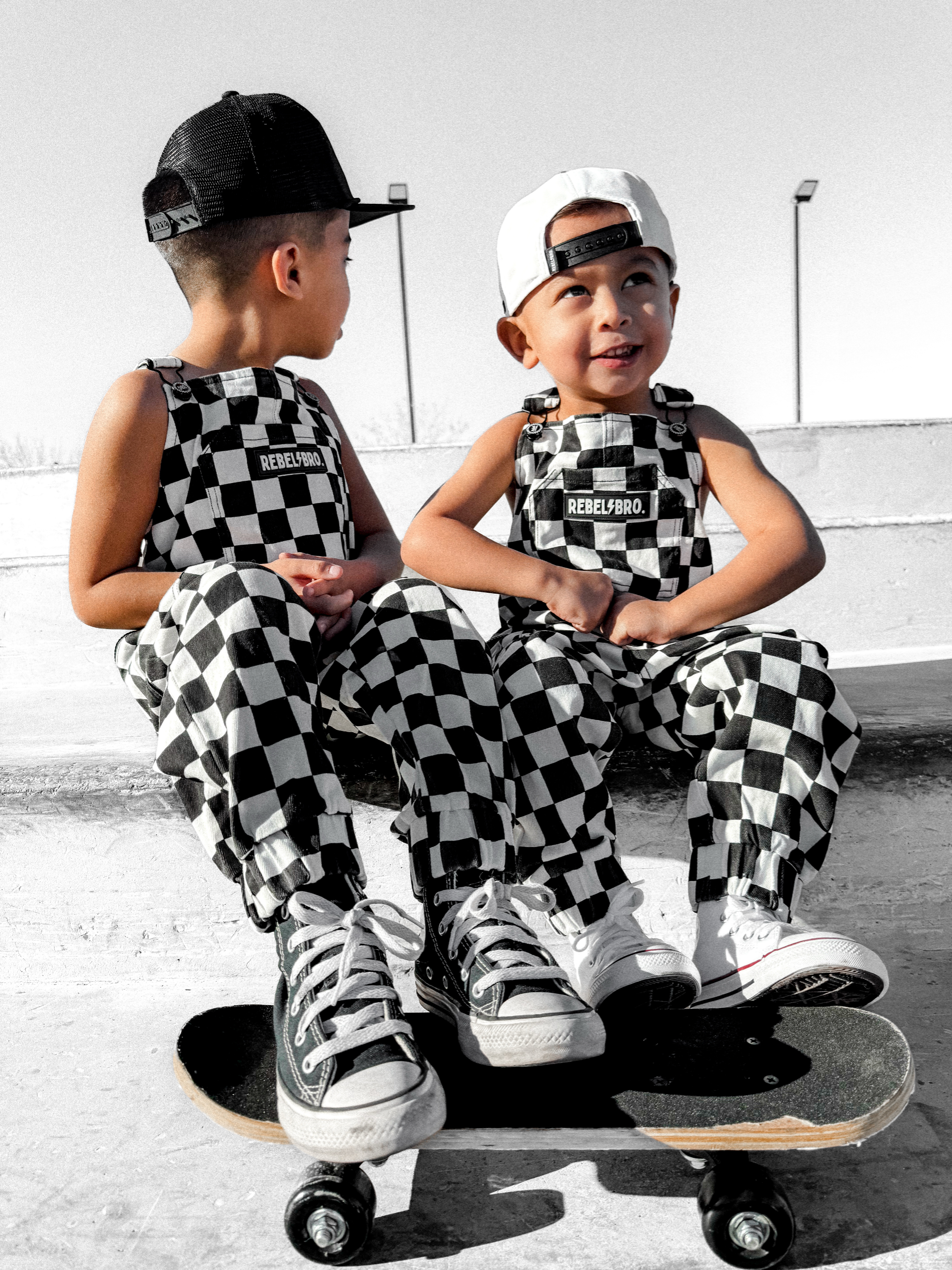 The Live Fast Checkered Overall in Venice