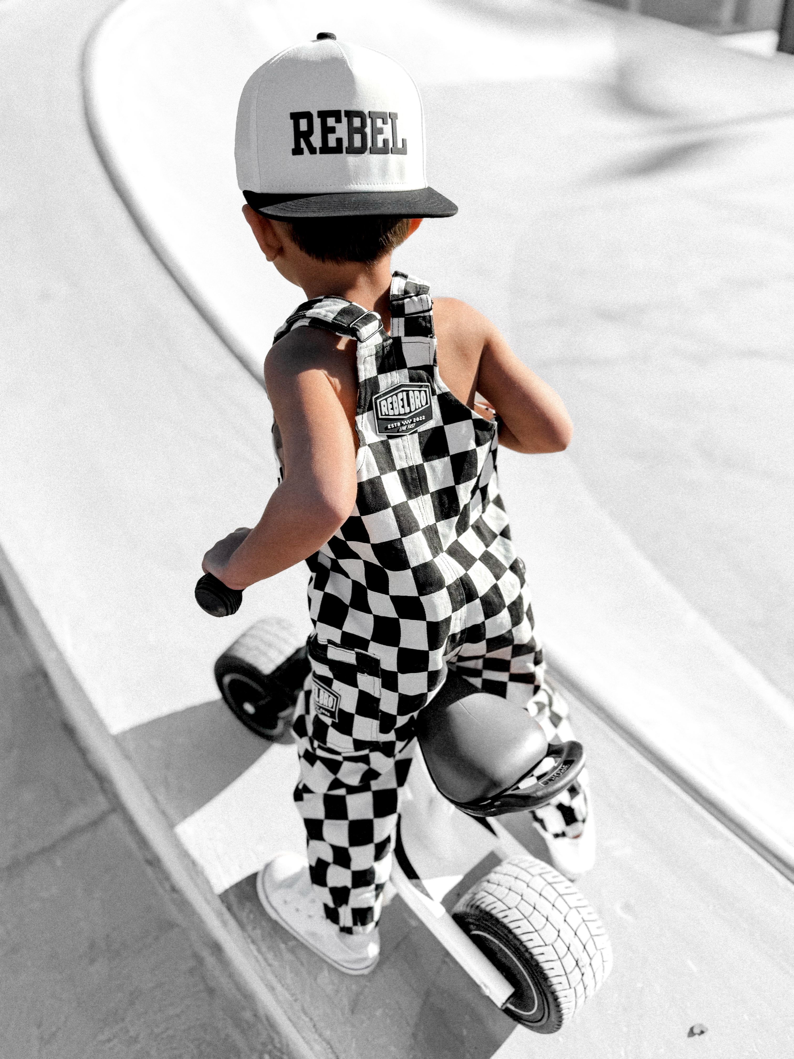 The Live Fast Checkered Overall in Venice