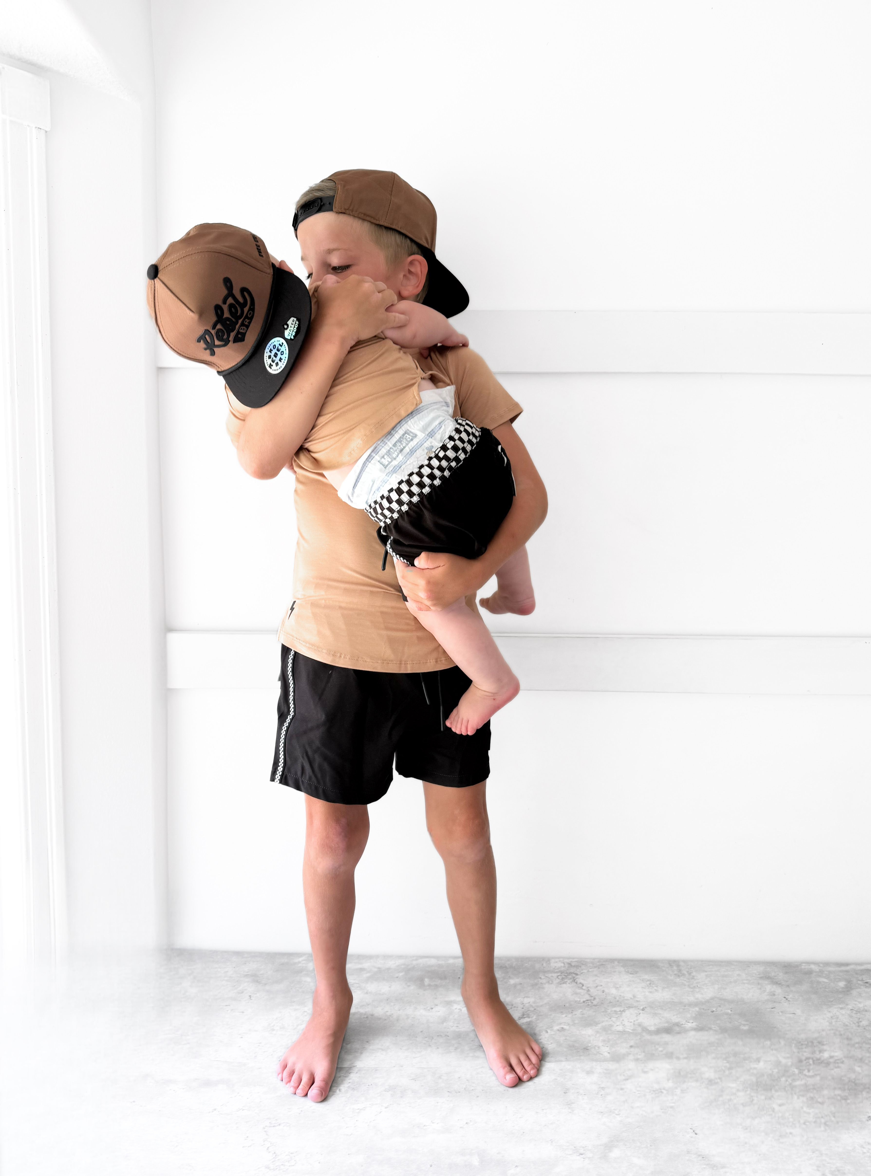 Hybrid Swim Trunks in Off The Wall