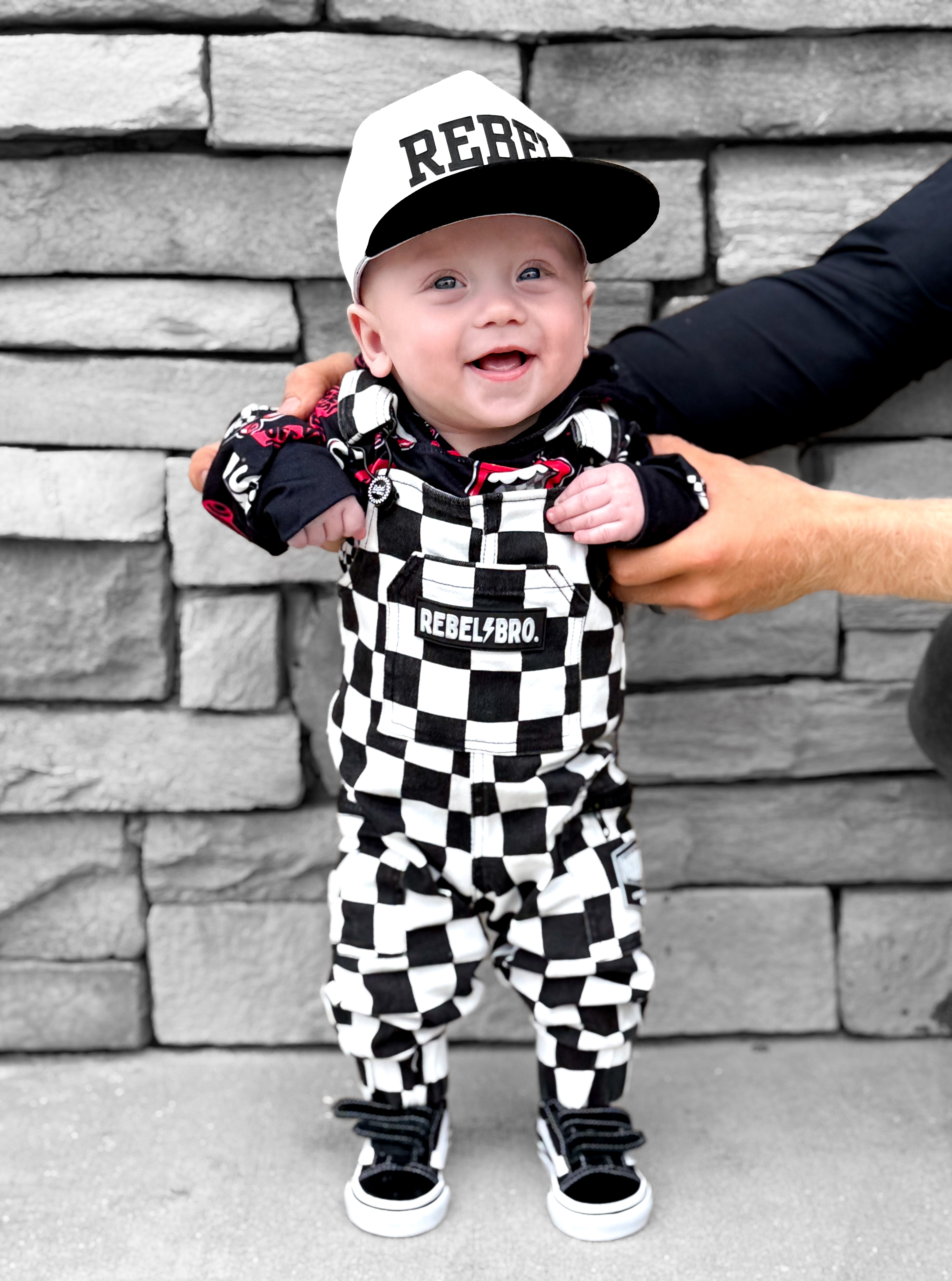 The Live Fast Checkered Overall in Venice