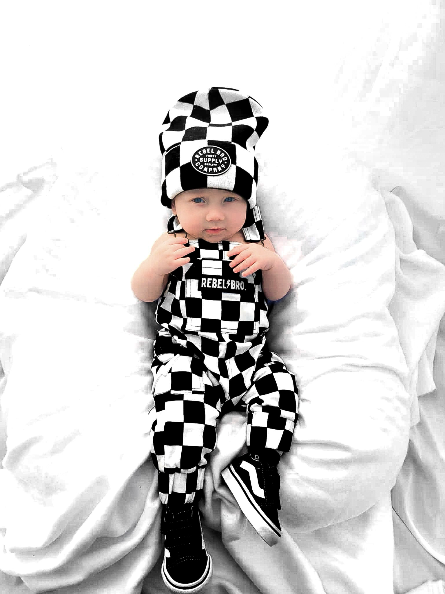 The Live Fast Checkered Overall in Venice