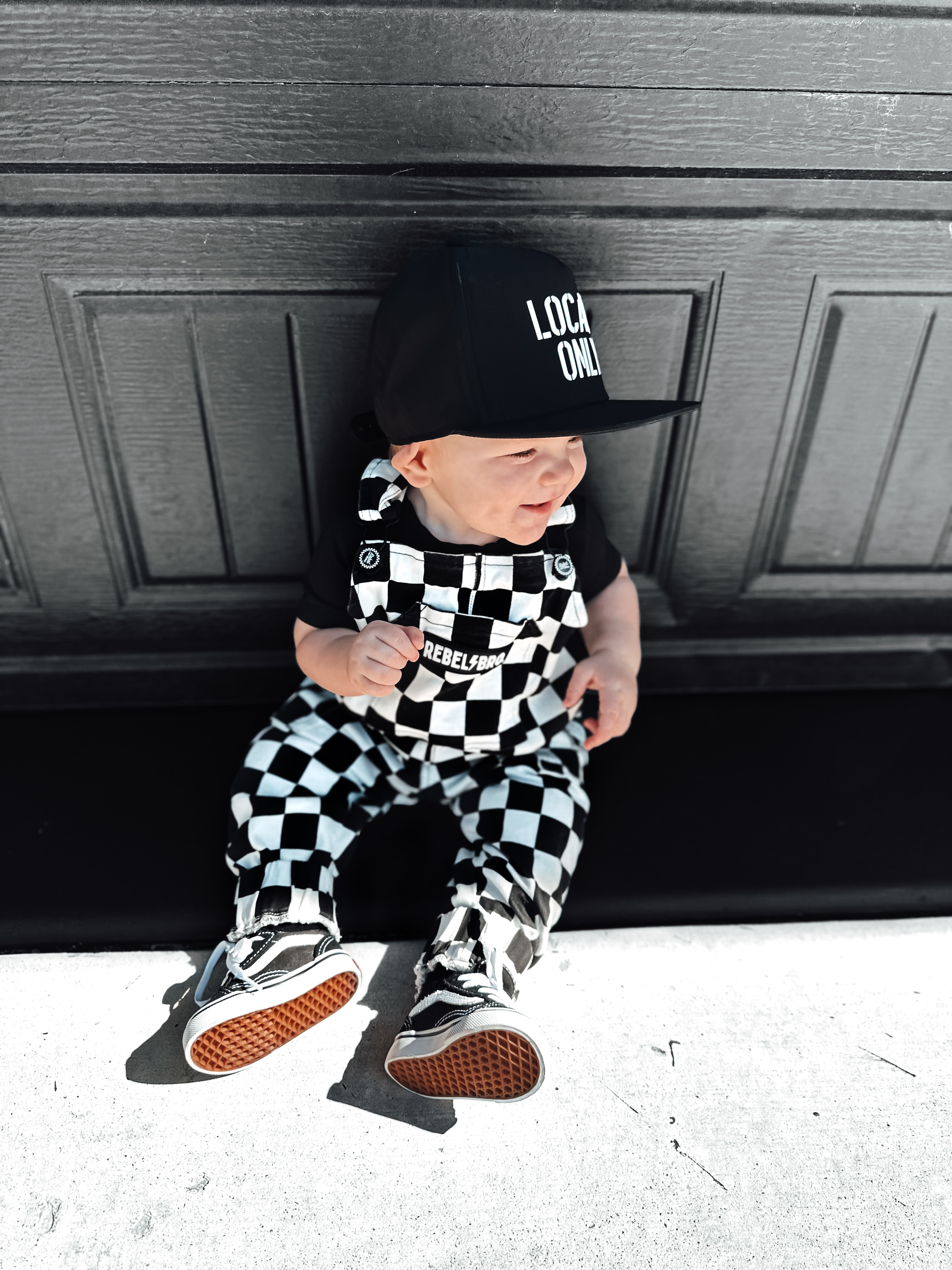 The Live Fast Checkered Overall in Venice