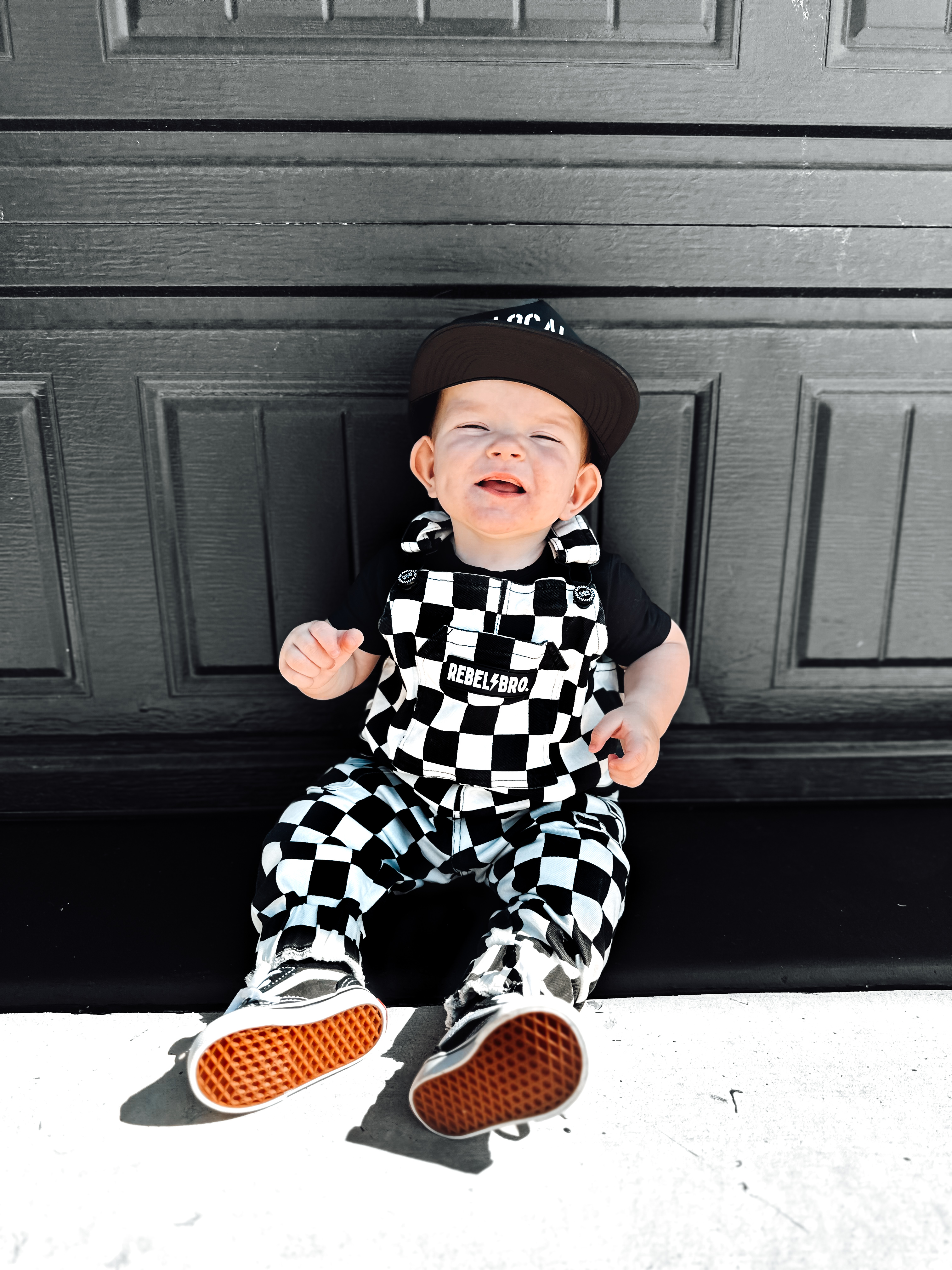 The Live Fast Checkered Overall in Venice