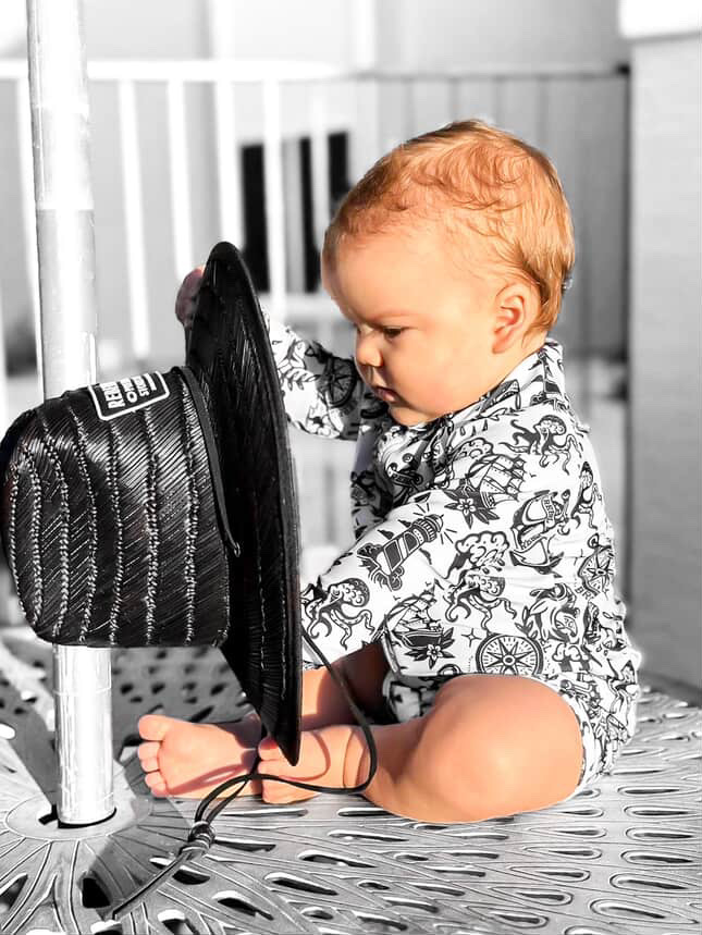 UPF50+ Swim Romper in Sink or Swim